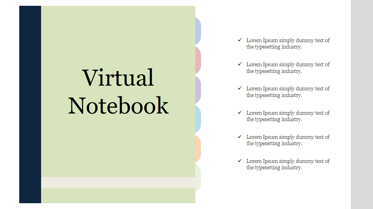 Innovative Virtual Notebook Slides Presentation Template
